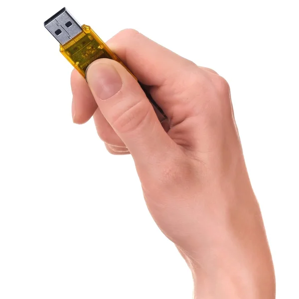 USB e mão — Fotografia de Stock