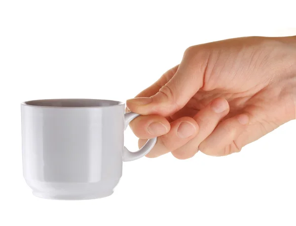 Hand och cup — Stockfoto
