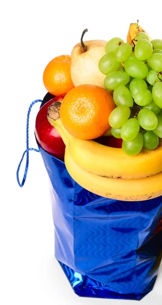 Frukter och väska — Stockfoto
