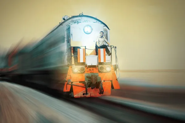 Tren borroso — Foto de Stock
