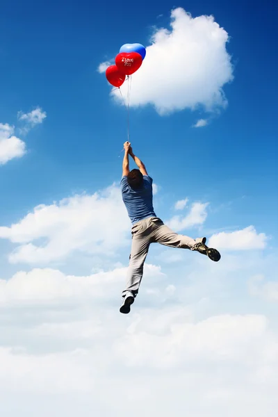 Man in a sky — Stock Photo, Image