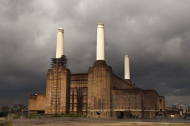 Battersea power station in London clipart