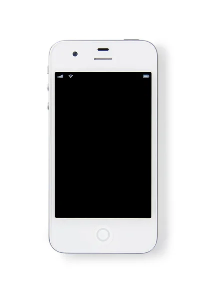 Um smartphone branco — Fotografia de Stock