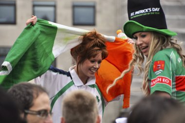 St Patrick's Day Parade and Festival in London, March 18, 2012 clipart