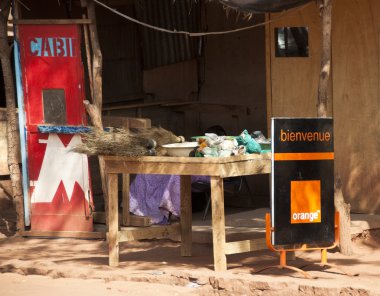 Orange stall in Bamako clipart