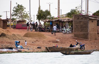 Bozo village outside Bamako, Mali clipart