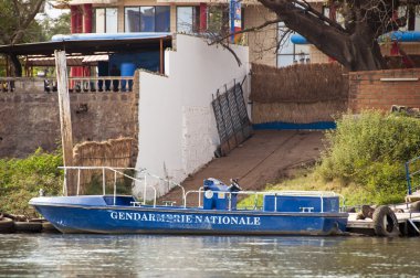 Gendarmerie boat in Bamako clipart