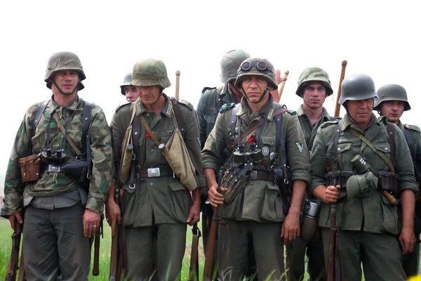 Odessa, Ukraina - 6 maja: Członkowie wojskowej historii — Zdjęcie stockowe