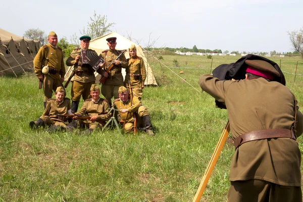 ОДЕССА, Украина - 6 мая: Участники военной истории — стоковое фото