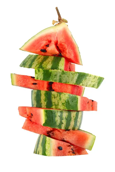 Potongan semangka yang ditumpuk piramida — Stok Foto