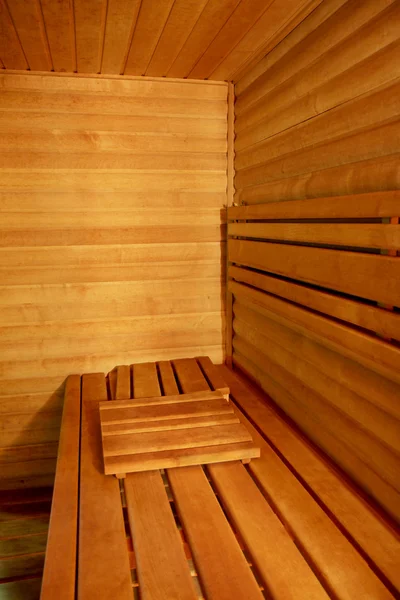 stock image Interior of a hotel sauna, modern wooden design