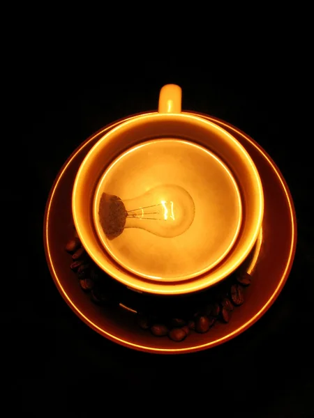 コーヒー カップの穀物ランプ — ストック写真