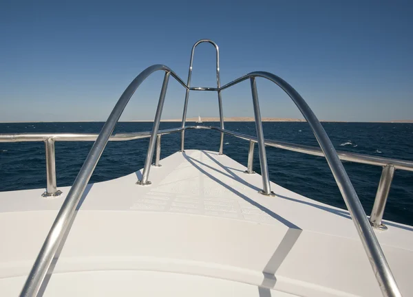 View from a large luxury motor yacht — Stock Photo, Image