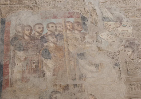 Ancient roman painting at a temple — Stock Photo, Image