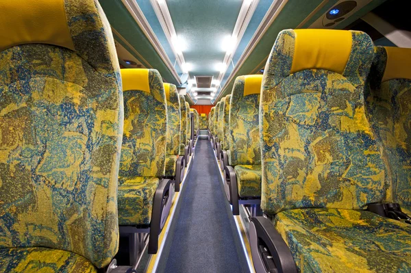 Filas de asientos en un autobús — Foto de Stock