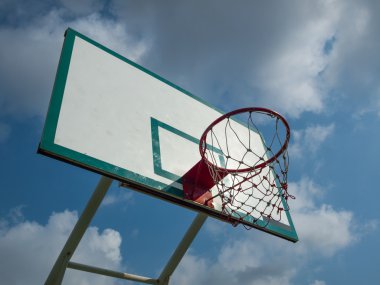 yeşil ve beyaz Basketbol çember