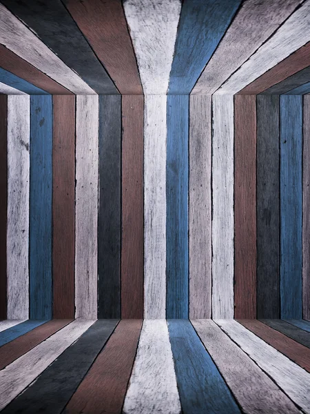 Modré tón staré dřevo nástěnné stropní a podlahové — Stock fotografie