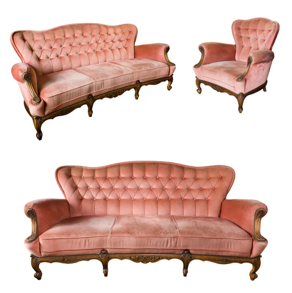 Luxury vintage soffa isolerade — Stockfoto