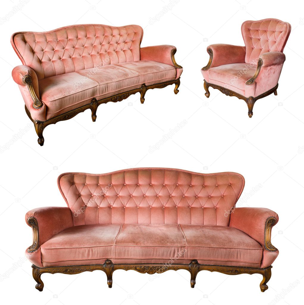 Luxury vintage Sofa isolated