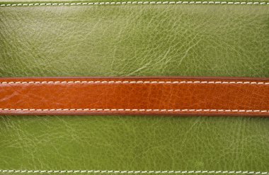 Texture of brown on green leather clipart