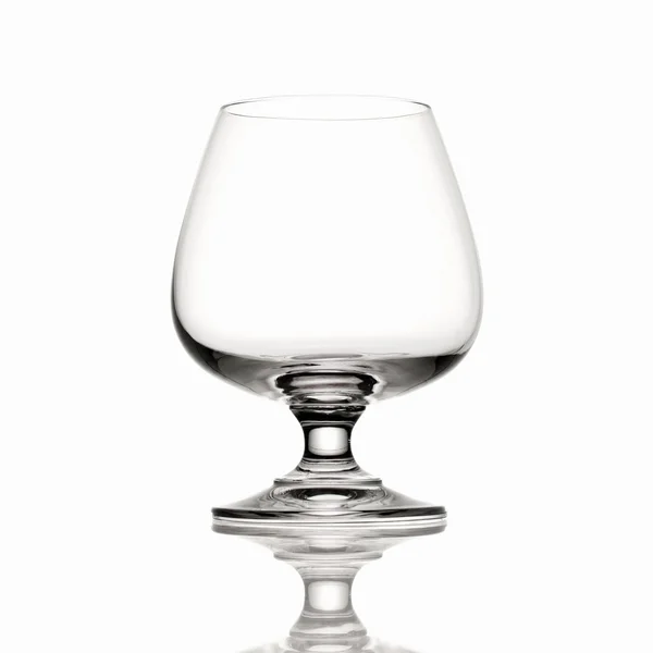 stock image Empty Brandy glass on white background