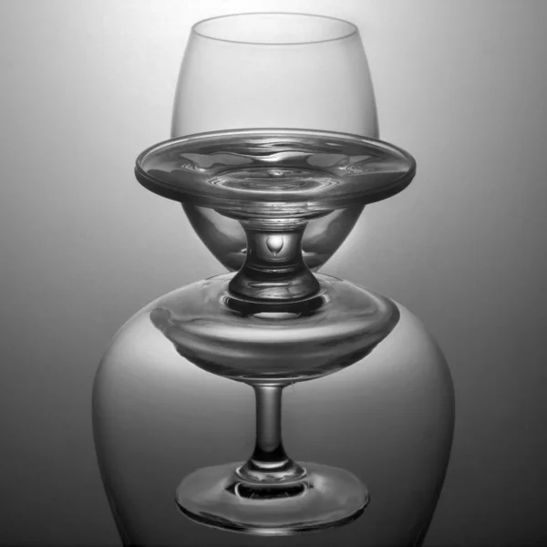 Pustej szklanki pionowe — Zdjęcie stockowe
