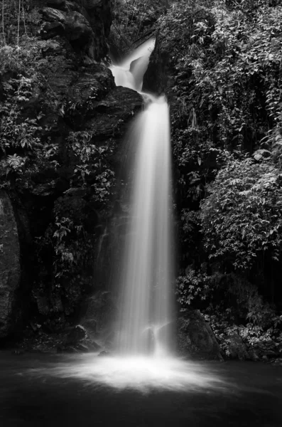 Mon Tha Than waterfall Black and White — Stock Photo, Image