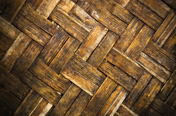 Texture and surface pattern woven of bamboo Tilt angle — Stock Photo, Image