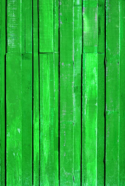 Konsistens av ljus grön färg måla plank vertikala — Stockfoto