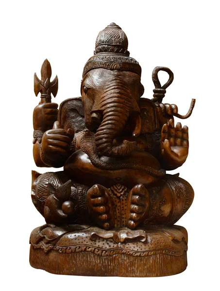 Ganesh rzeźba w drewnie — Zdjęcie stockowe