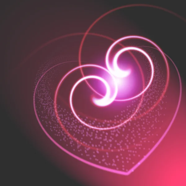 Abstract background with glowing hearts — Stock Photo, Image