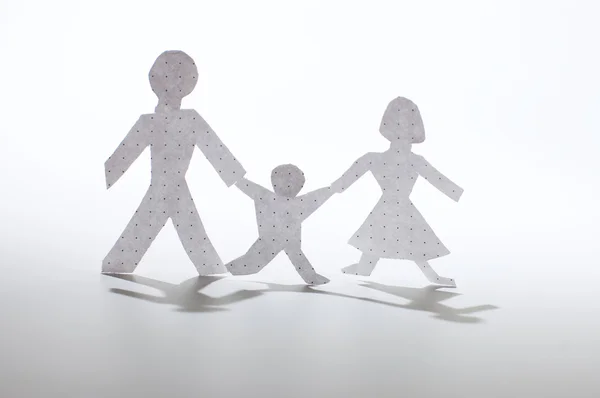 stock image Paper chain: men, woman and babies. Family concept.