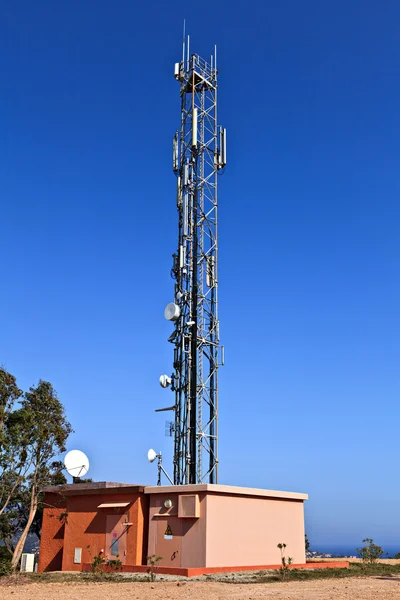 Antenna on blue sky — Stock Photo, Image