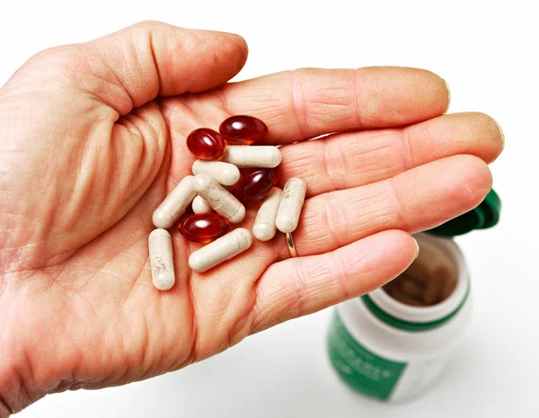 Pills in the hand — Stock Photo, Image