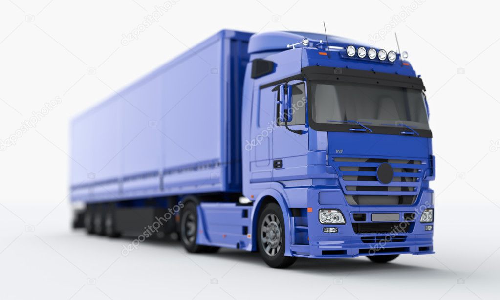 Truck on a light background