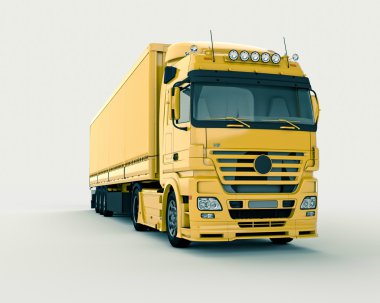 Truck on a light background clipart