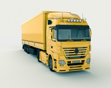 Truck on a light background clipart