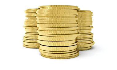 A stack of coins clipart