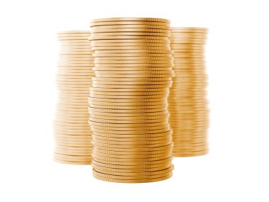 A stack of coins clipart