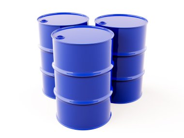 Blue metal barrel clipart