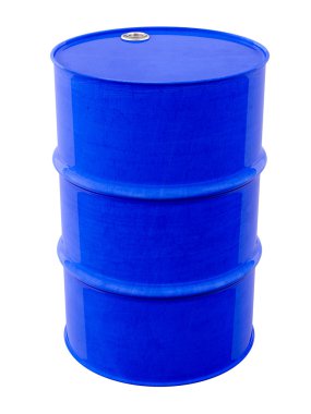 Blue metal barrel clipart