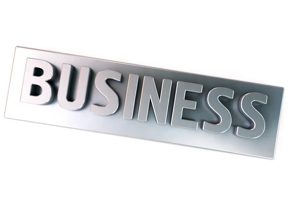 Biznes, litery metalowe — Zdjęcie stockowe