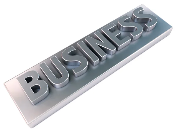 Biznes, litery metalowe — Zdjęcie stockowe