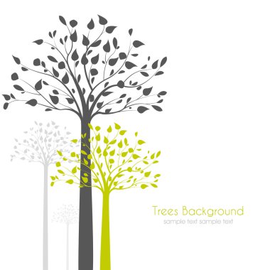 Картина, постер, плакат, фотообои "деревья с листьями", артикул 10615375