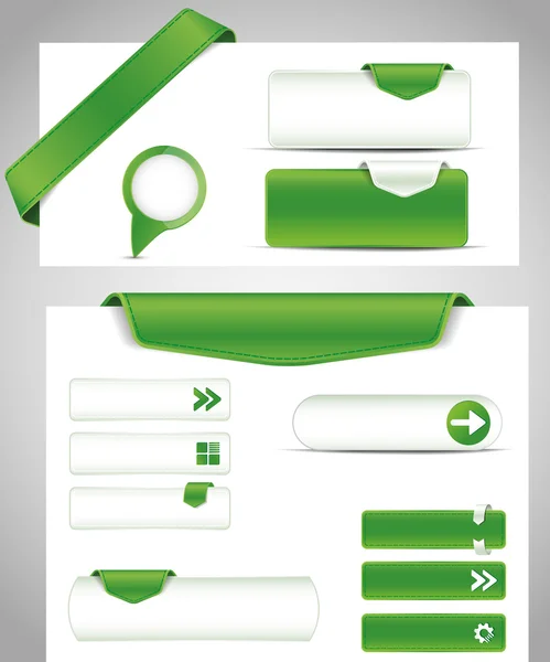 stock vector Green set