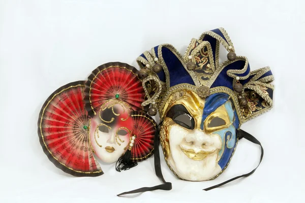 Две карнавальные маски Стоковая Картинка
