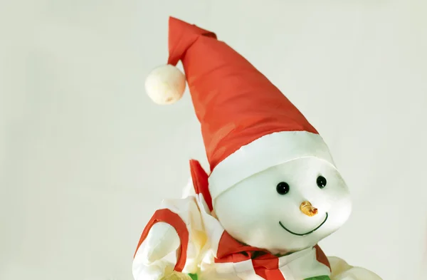 Snowman on gray background — Stock Photo, Image