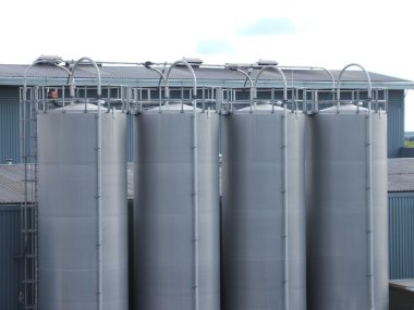 Metal Storage Tanks. clipart