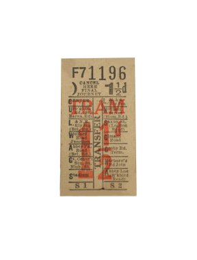 Tram Ticket. clipart