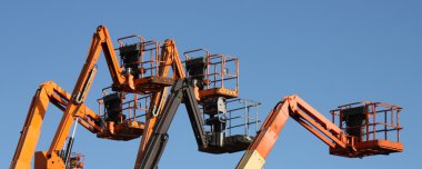 Cherry Picker Lifts. clipart